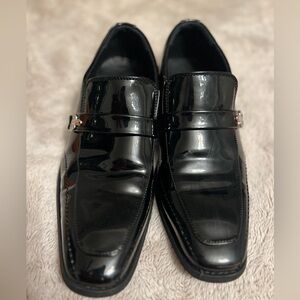 Men's Faranzi black dress shoes 9.5 pre-owned